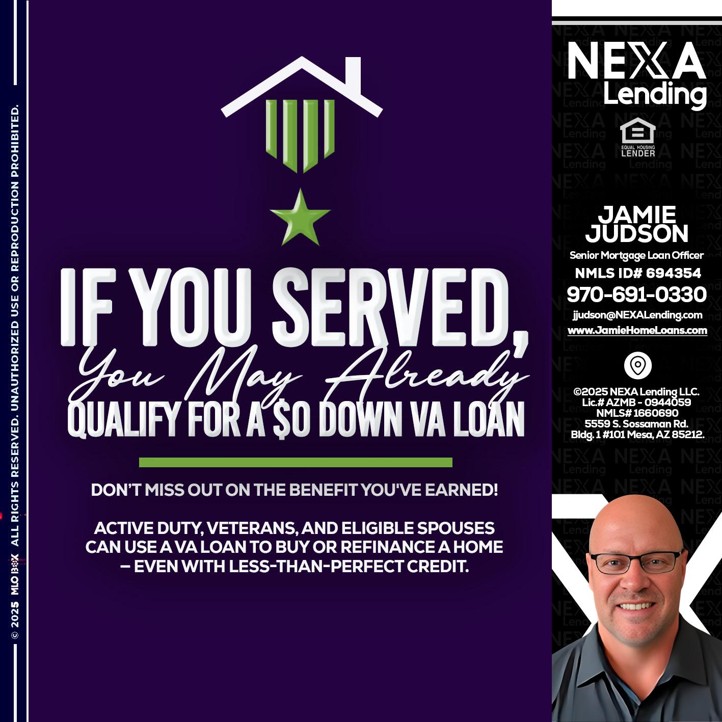 IF YOU SERVED - Jamie Judson -Senior Mortgage Loan Officer