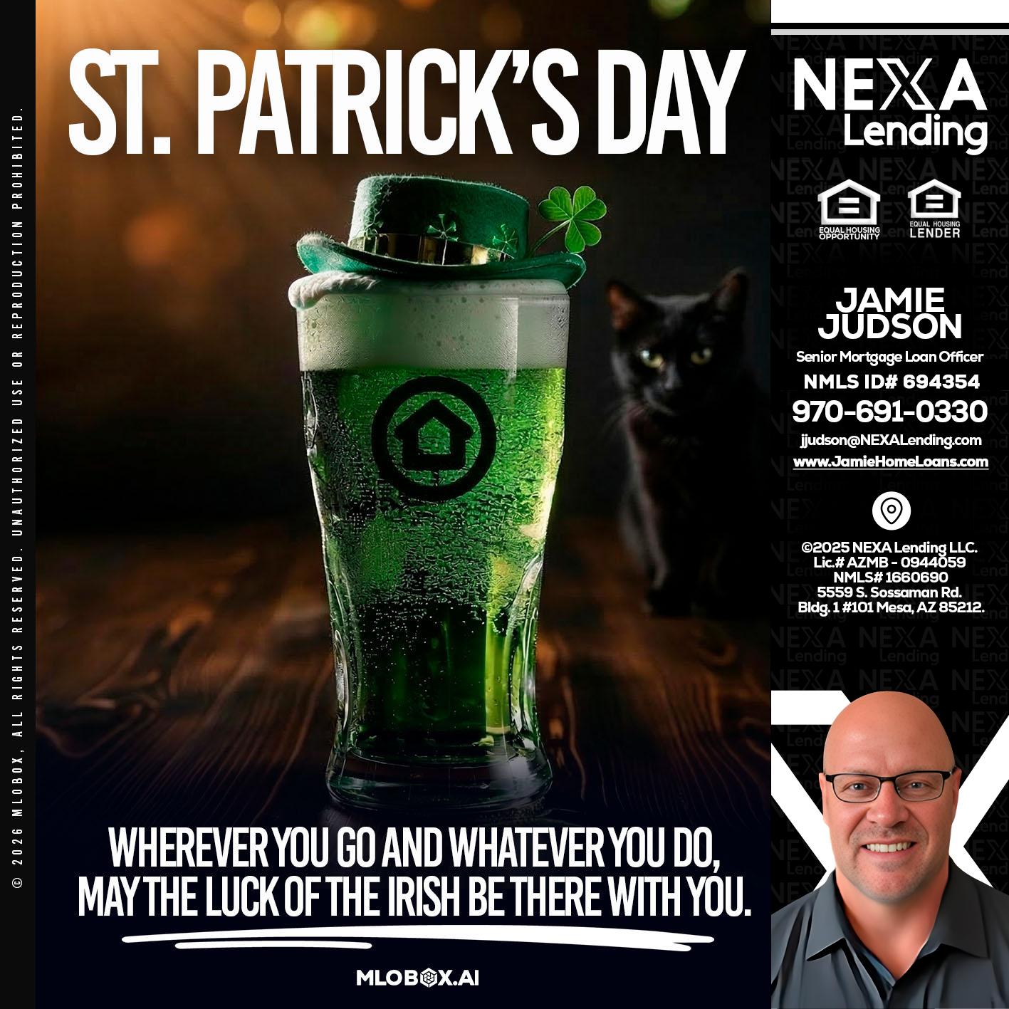 st. Patricks day - Jamie Judson -Senior Mortgage Loan Officer