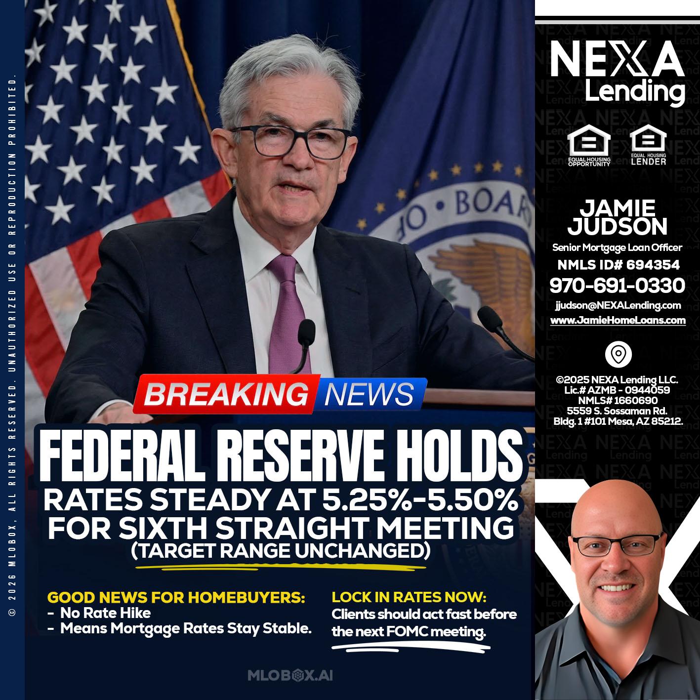 federal reserve - Jamie Judson -Senior Mortgage Loan Officer