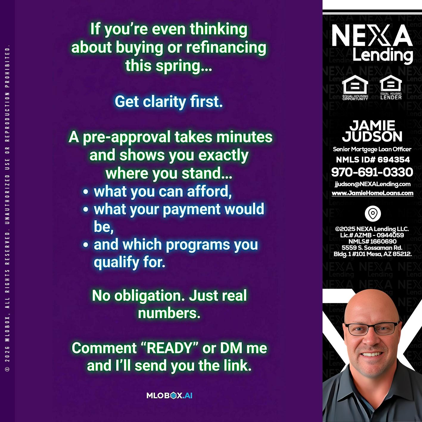 IF YOU THINKING - Jamie Judson -Senior Mortgage Loan Officer