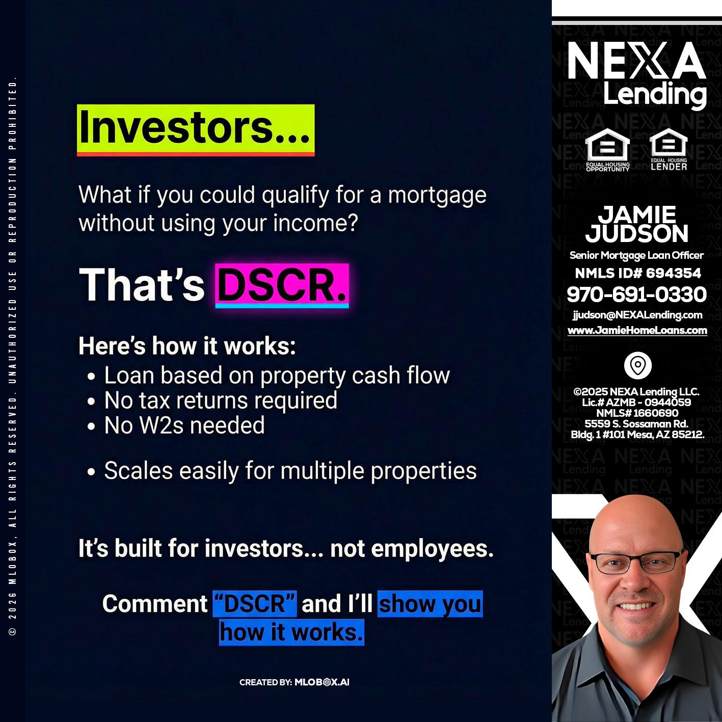 INVESTORS - Jamie Judson -Senior Mortgage Loan Officer