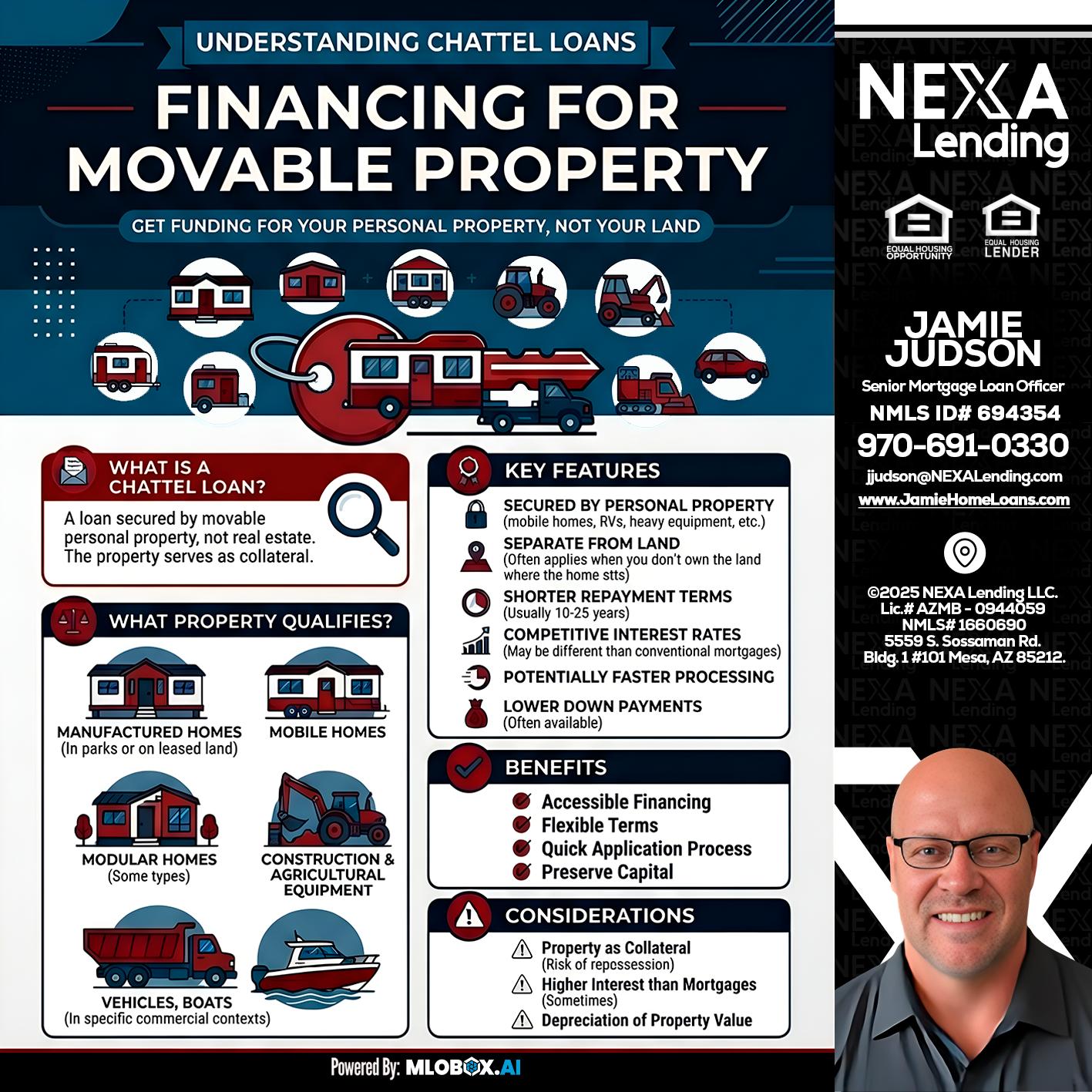 Chattel Loans - Jamie Judson -Senior Mortgage Loan Officer