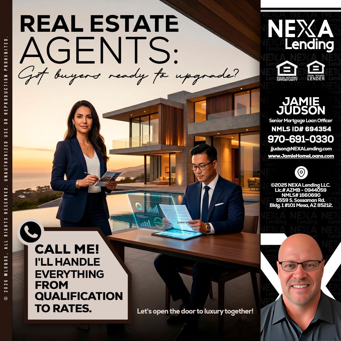 REAL ESTATE AGENTS - Jamie Judson -Senior Mortgage Loan Officer