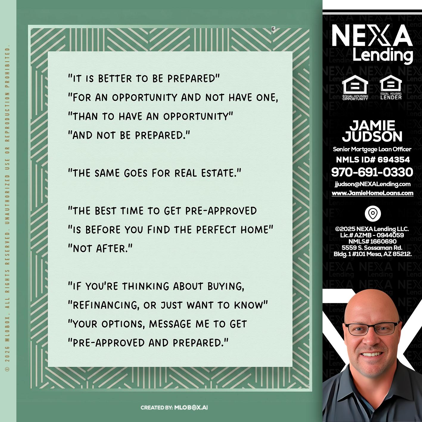 its better - Jamie Judson -Senior Mortgage Loan Officer