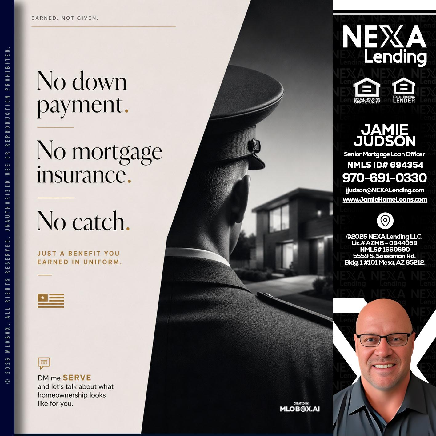 NO DOWN PAYMENT - Jamie Judson -Senior Mortgage Loan Officer