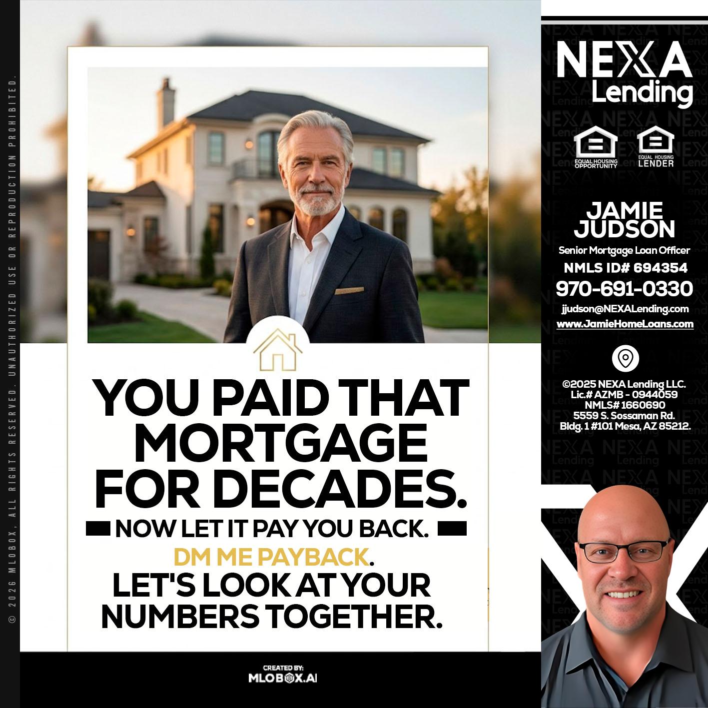 YOU PAID THAT MORTGAGE - Jamie Judson -Senior Mortgage Loan Officer