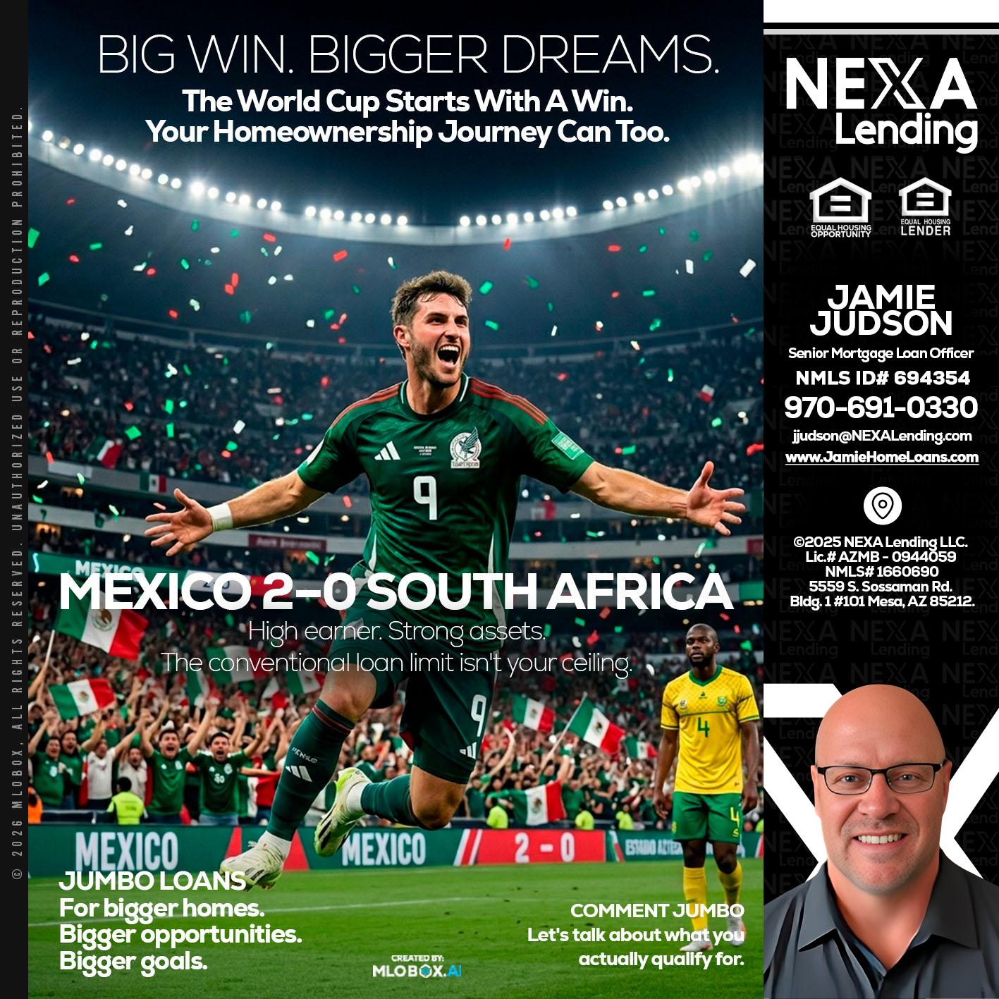 MEXICO 2-0 SOUTH AFRICA - Jamie Judson -Senior Mortgage Loan Officer