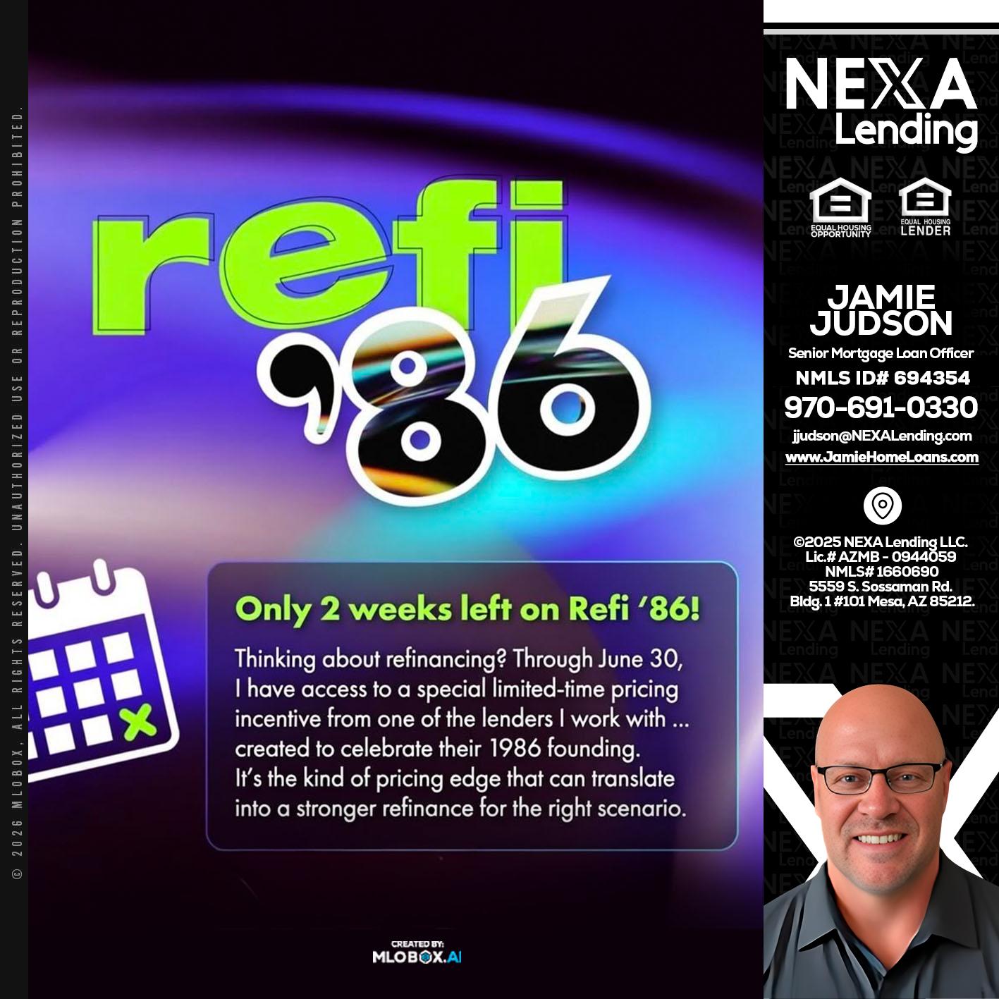 REFI 86 - Jamie Judson -Senior Mortgage Loan Officer