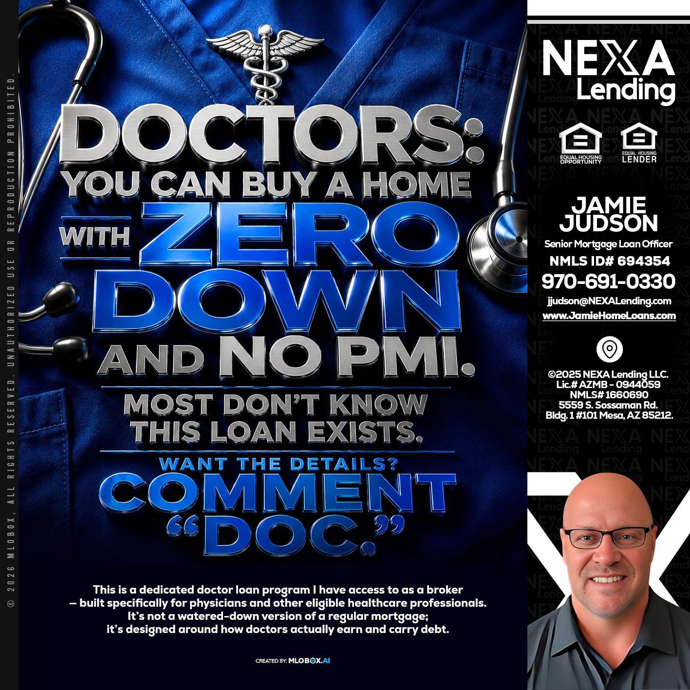 DOCTORS YOU CAN BUY - Jamie Judson -Senior Mortgage Loan Officer