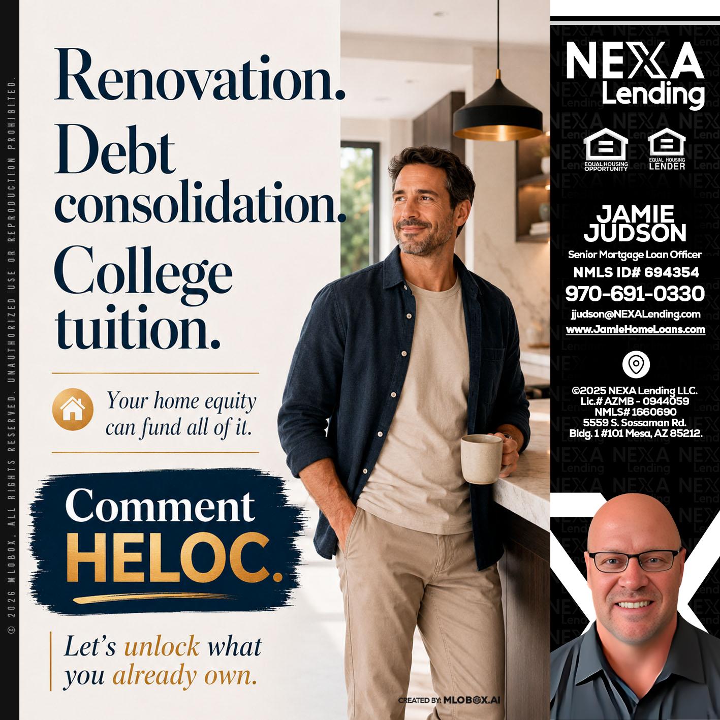 RENOVATION DEBT - Jamie Judson -Senior Mortgage Loan Officer