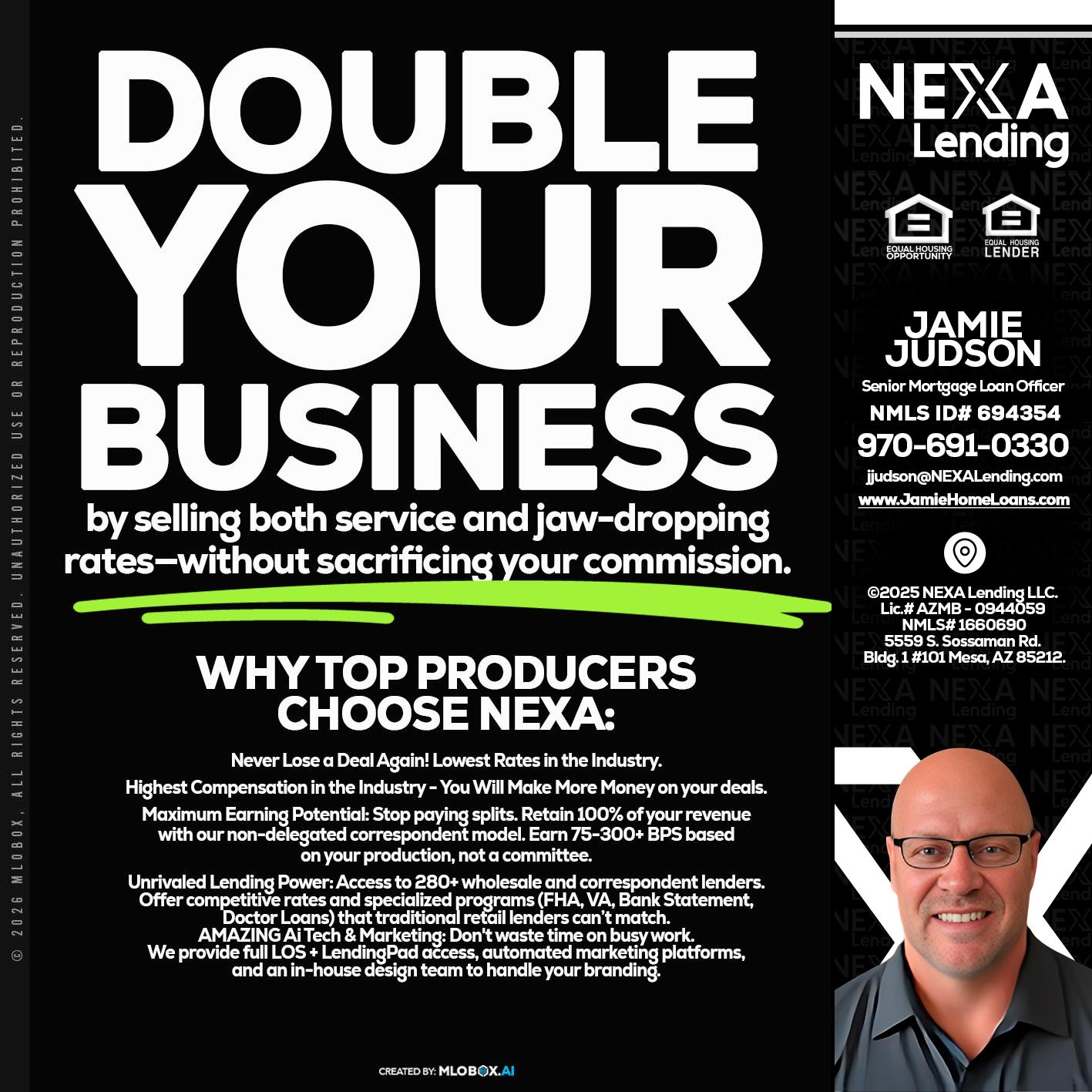 DOUBLE YOUR BUSINESS - Jamie Judson -Senior Mortgage Loan Officer