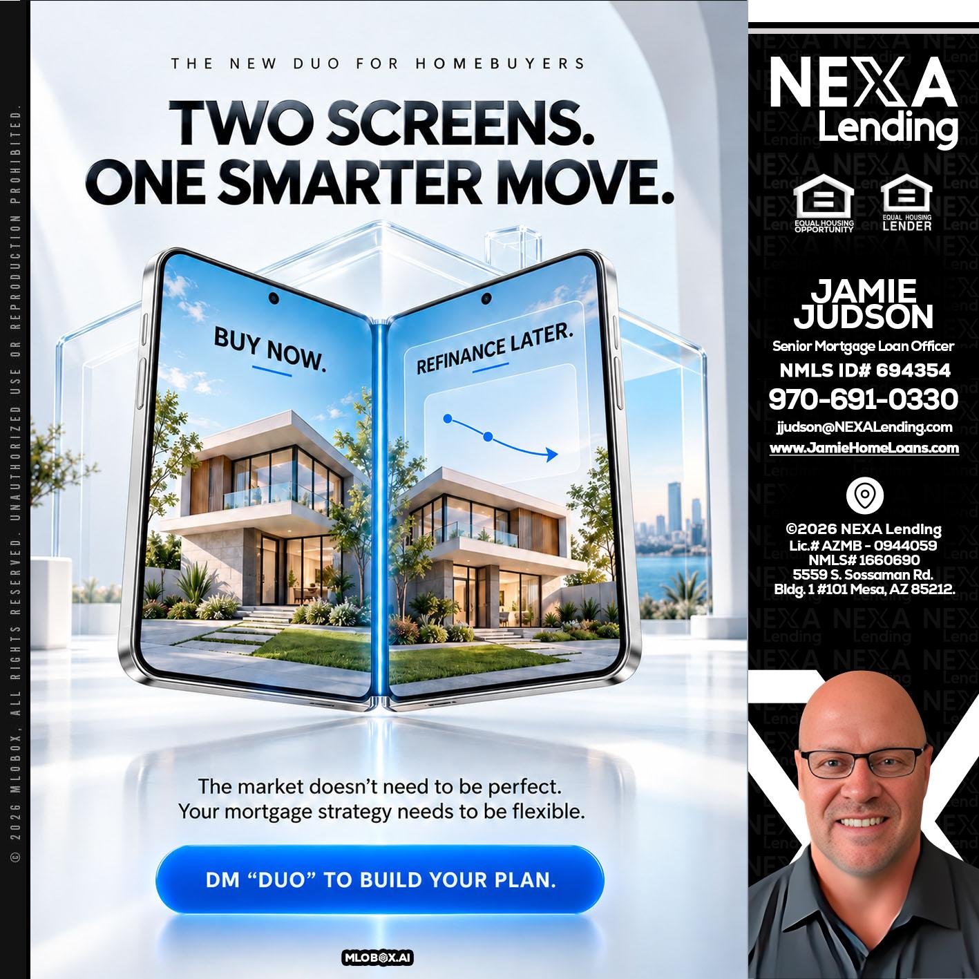 TWO SCREENS - Jamie Judson -Senior Mortgage Loan Officer