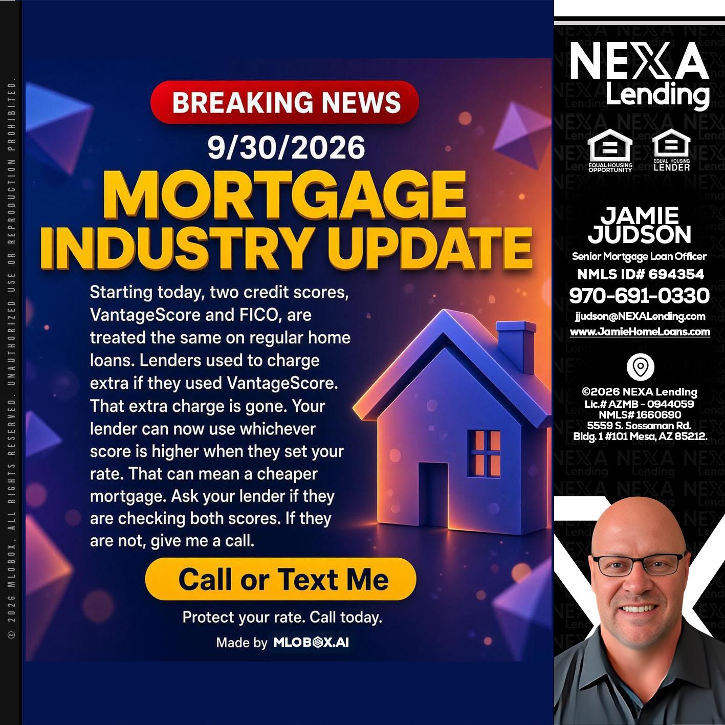 BREAKING NEWS - Jamie Judson -Senior Mortgage Loan Officer